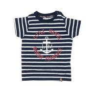 T-shirt Blanc/Marine Garçon Little Marcel LMEV0020 pas cher