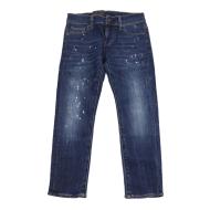 Jean Skinny Bleu Foncé Garçon G-Star Kids 3301 pas cher