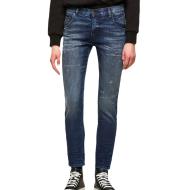 Jean Boyfriend Bleu Femme Diesel Krailey pas cher