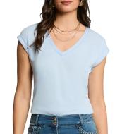 T-Shirt Bleu Clair Femme Morgan Fantaisie