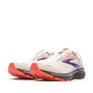 Chaussures de running Blanches/Rouges Mixte Brooks Ghost 14 vue 6