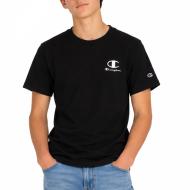 T-Shirt Noir Garçon Champion Embroidery pas cher