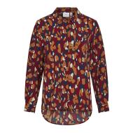 Chemise Bordeaux/Marine Femme Vila Lura pas cher