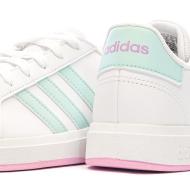 Baskets Blanc/Vert Fille Adidas Grand Court 2.0 vue 7