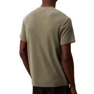 Camiseta de color caqui para hombre de Calvin Klein Jeans con insignia «Waffle» ver 2