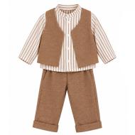 Ensemble Blanc/Camel Garçon P'tit Mome Lucas pas cher