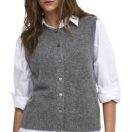 Chaleco gris claro de mujer Only Livia barato