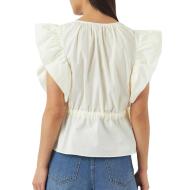 Blouse Blanc Femme YAS 26037290 vue 2