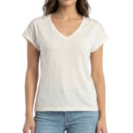 Camiseta blanca de mujer Morgan Fantaisiess barato
