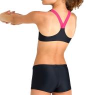 Maillot de bain 2 pièces Noir/Rose Fille Arena Energy Graphic vue 2