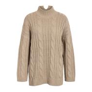 Pull en Maille Beige Femme Noisy May Knit Tunic pas cher