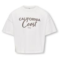 T-Shirt Blanc/Marron Fille Kids ONLY Olivia
