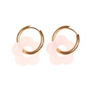 Boucles Oreilles Rose Pale Femme Clio Blue Fleurs 20mm