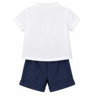 Ensemble Marine/Blanc Bébé P'tit Mome Théo vue 2