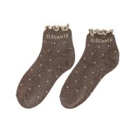 Braune Damensocken „Stella Green“ – Elegant