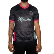 Maillot de Football Noir/Rose Sport Zone Miami pas cher
