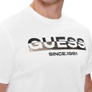 T-shirt Blanc Homme Guess Foil vue 3