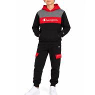 Ensemble Noir/Rouge Garçon Champion Hoodie pas cher