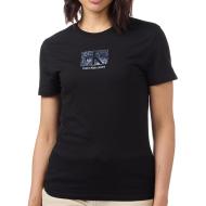 T-shirt Noir Femme Calvin Klein Jeans Printed pas cher