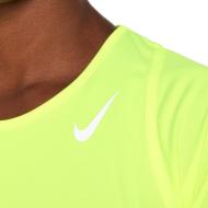 T-shirt Jaune fluo Femme Nike Race vue 3