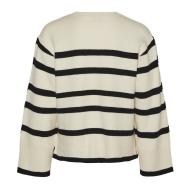 Pull Ecru/Noir Fille Vero Moda Saba vue 2
