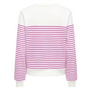 Sweat Blanc/Fushia Femme Only Bine vue 2