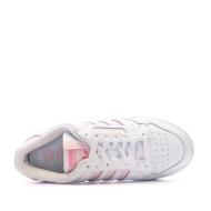 Baskets Blanches/Rose Femme Adidas Continental 80 Stripes vue 4