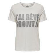 T-shirt Blanc Femme JDY Kitty