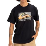 T-shirt Noir Homme Quiksilver Retro Fade Yem pas cher