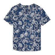 Blouse Marine à Fleurs Femme TBS JANIEMIS pas cher