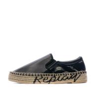 Espadrille Noir Femme Replay Queen slip pas cher