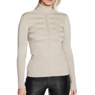 Pull Gris/Beige Brillant Femme Morgan Mentosa