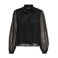 Blouse Noir à PoisFemme JDY Bow pas cher