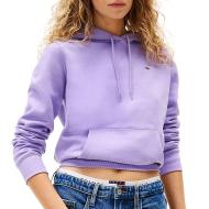 Sweat à Capuche Violet Femme Tommy Hilfiger Flag pas cher