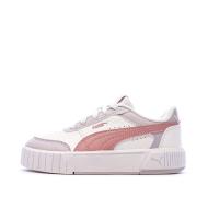 Basket Blanches/Mauves Fille Puma Carina Mia pas cher