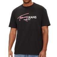 T-shirt Noir Homme Tommy Hilfiger Spray Pop