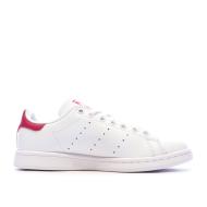 Baskets Blanches/Roses Fille Adidas Stan Smith vue 2