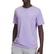 T-shirt Violet Homme Under Armour Left Chest pas cher