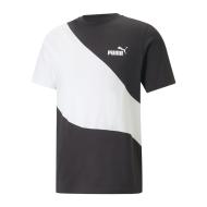 T-shirt Blanc/Noir Homme Puma Power Cat pas cher