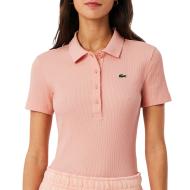 Polo naranja para mujer de Lacoste, corte ajustado