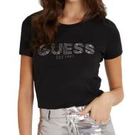 T-shirt Noir Femme Guess Bold pas cher