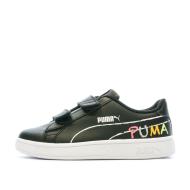 Baskets Noir Fille Puma Smash V2 Home pas cher