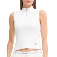 Top Blanc Femme Calvin Klein Jeans A- Woven pas cher