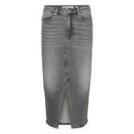 Jupe en Jean Longue Gris Femme Vero Moda Calf Denim Skirt vue 3