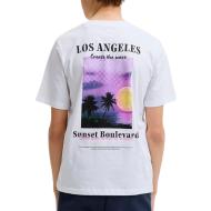 T-Shirt Blanc Garçon Jack & Jones Jjcity vue 2