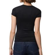 T-Shirt Noir Femme Pieces Fylla vue 2