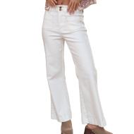 Jean Flare Blanc Femme Oraije Elenette pas cher