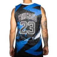 Chicago Maillot de basket Noir/Bleu Homme Sport Zone vue 2
