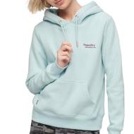 Sweat Capuche Bleu Femme Superdry Essential Logo