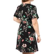 Robe Noir/Rose à Motifs Femme Vero Moda CURVE Easy B5T vue 2